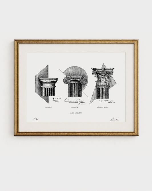 Stampa d’arte architettura classica su carta bianca fine-art – Ordo Aeternus di Lorenzo Caia