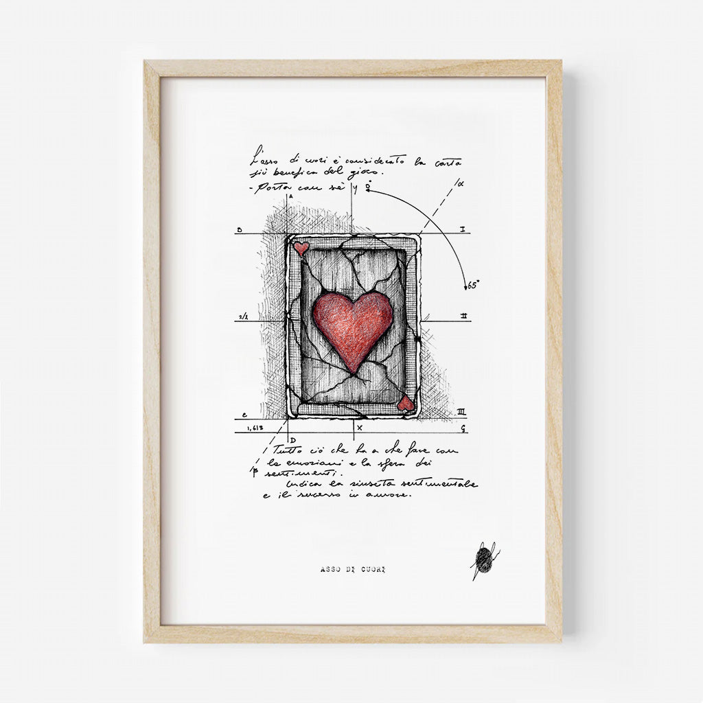 "Ace of Hearts" - Art Print