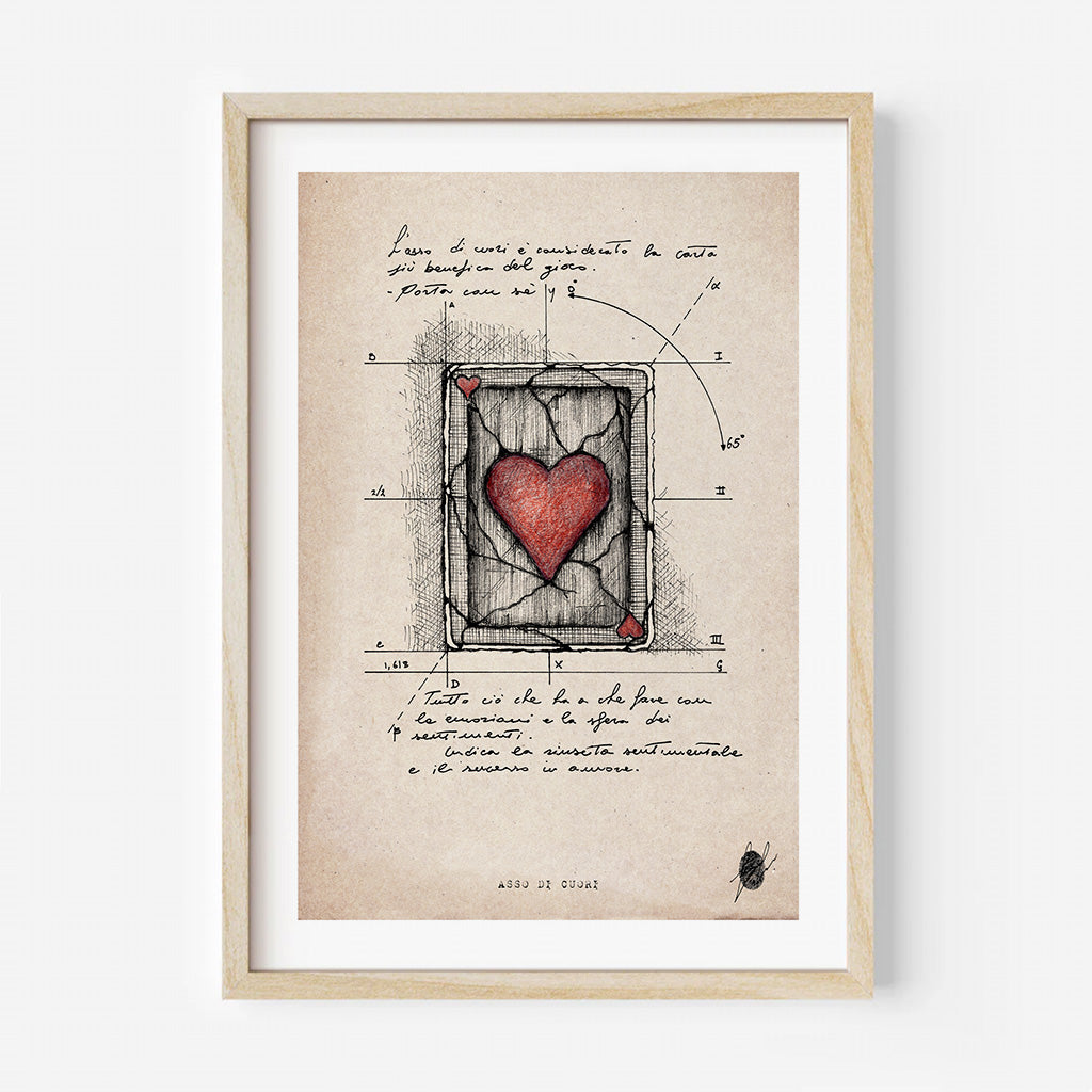 "Ace of Hearts" - Art Print