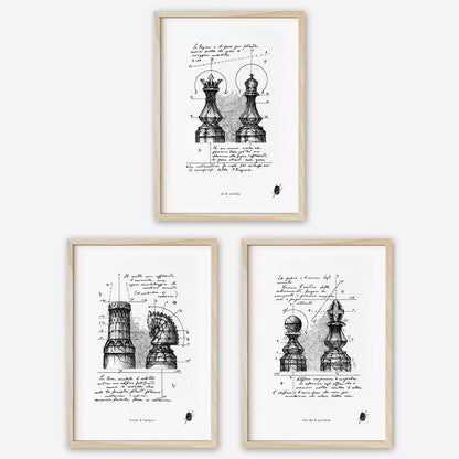 "The Chess Pawns" - Set of 3 Prints