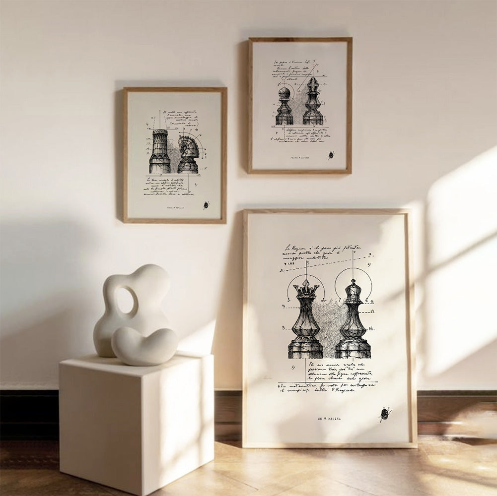 "The Chess Pawns" - Set of 3 Prints