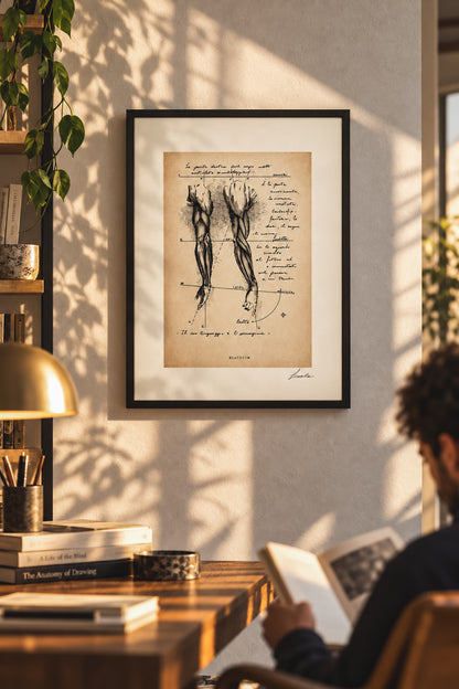 Brachium con fondo avoriato in uno studio caldo e luminoso, con libri, piante e una persona seduta a leggere.