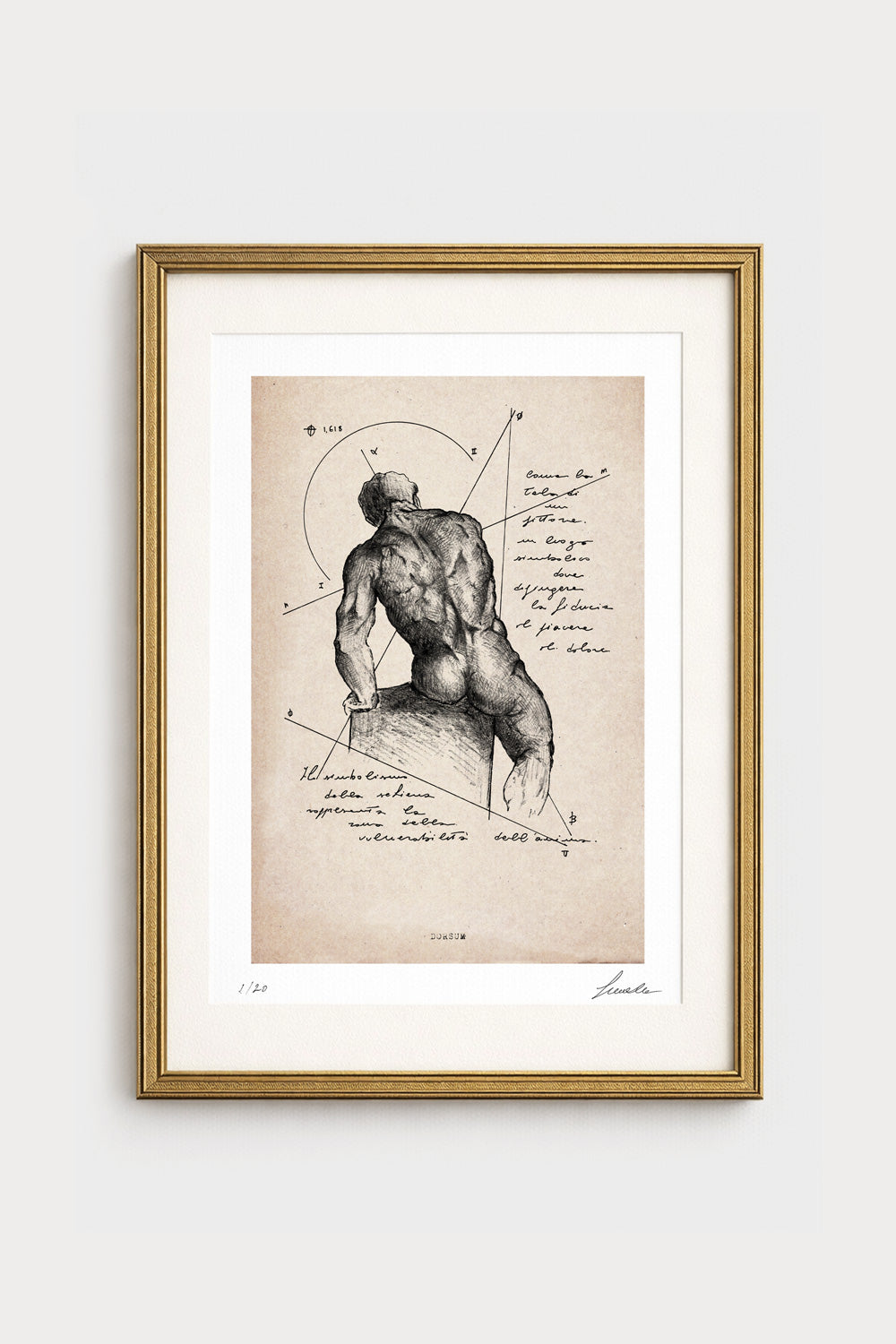 Limited Edition Dorsum - hand-signed numbered A3 print, 20 copies, certificate of authenticity | Lorenzo Caia