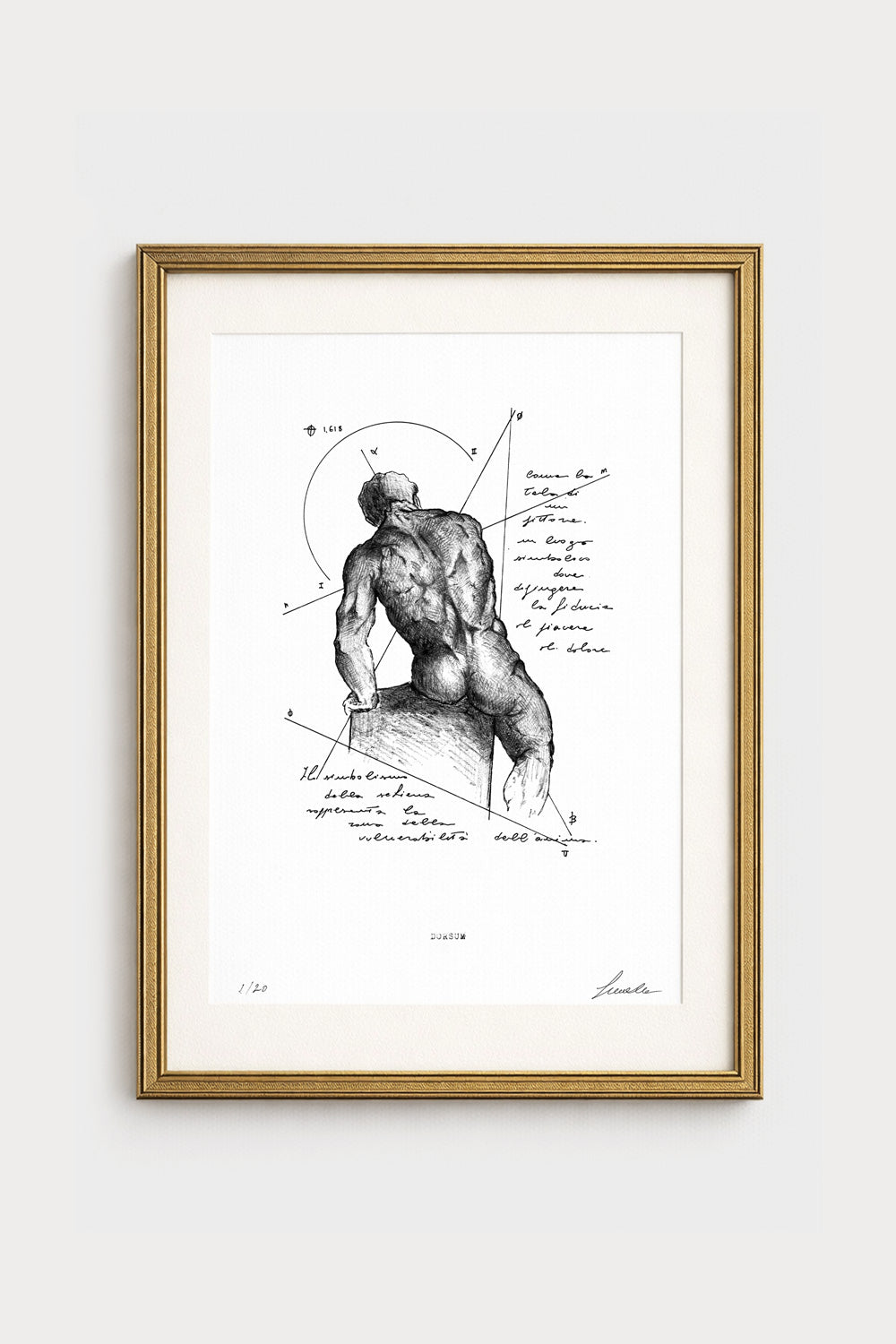 Limited Edition Dorsum - hand-signed numbered A3 print, 30 copies, certificate of authenticity | Lorenzo Caia