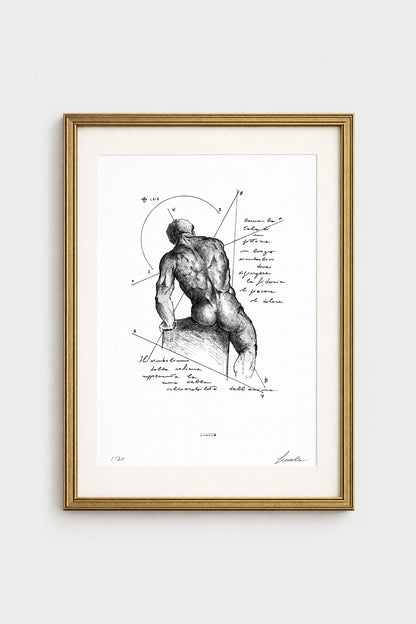 Limited Edition Dorsum - hand-signed numbered A3 print, 30 copies, certificate of authenticity | Lorenzo Caia