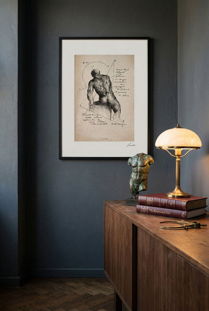 Dorsum - Fine Art Ink Print | Anatomy