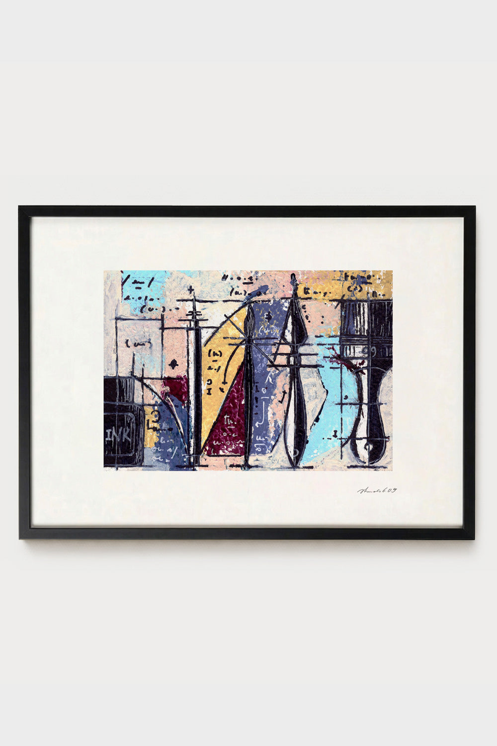 Collaboration Questione di attrezzi - ink illustration, joint artwork by two artists | Lorenzo Caia