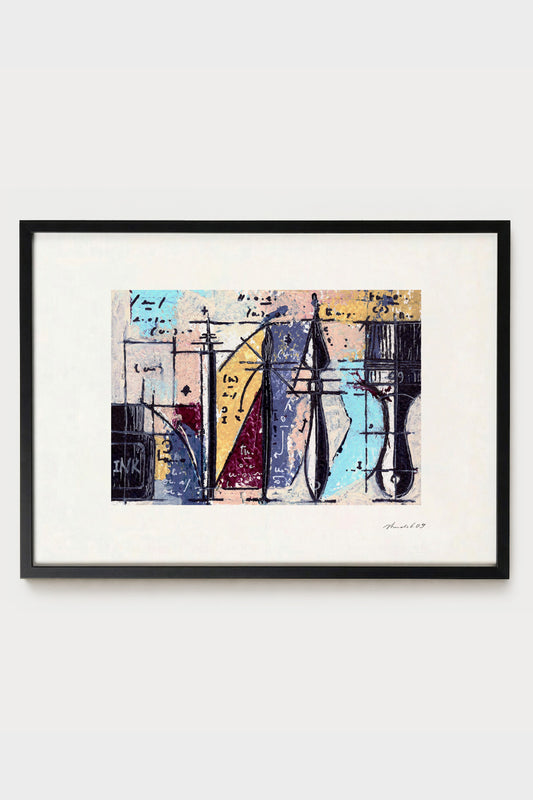 Collaboration Questione di attrezzi - ink illustration, joint artwork by two artists | Lorenzo Caia